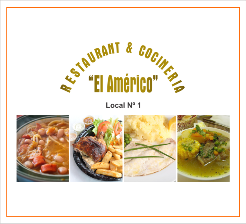 RESTAURANT Y COCINERÍA EL AMERICO: Menú Sabores Chilenos